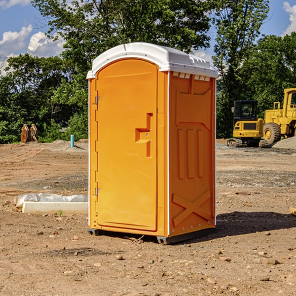 how often are the porta potties cleaned and serviced during a rental period in Williamsville